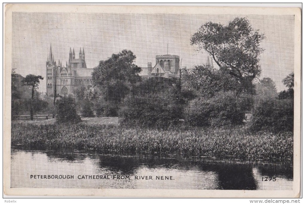 ENGLAND- CAMBRIDGESHIRE--PETERBOROUGH Cathedral From River Nene - Vintage Postcard - Autres & Non Classés