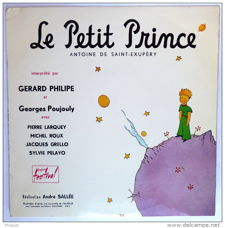 Disque Vinyle 33T 25 Cm LE PETIT PRINCE Antoine De Saint-Exupéry (1) - FESTIVAL FLD 22 1954 Gerard Philipe - Disques & CD