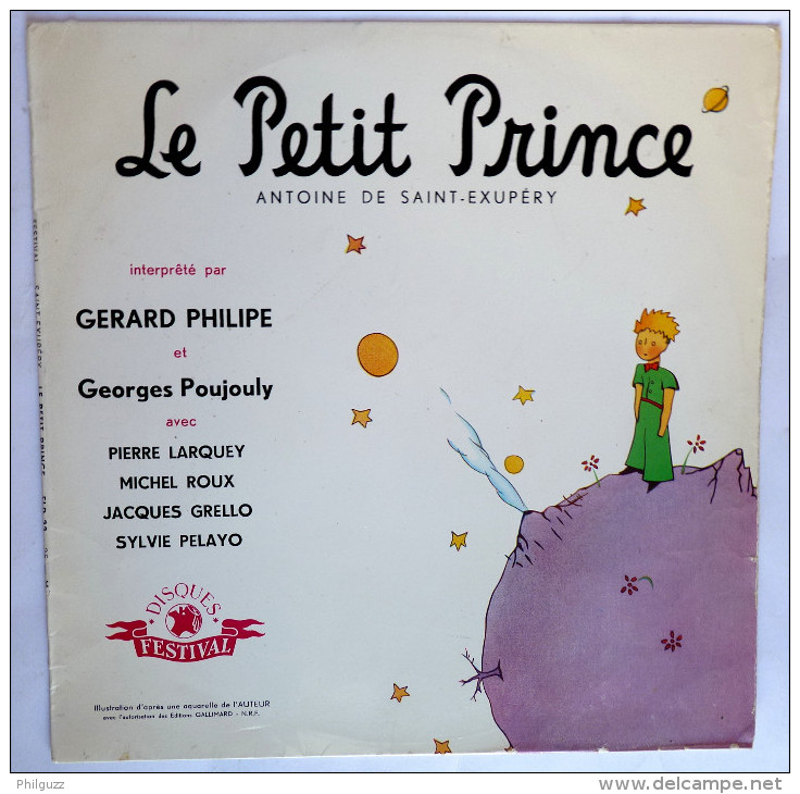 Disque Vinyle 33T 25 Cm LE PETIT PRINCE Antoine De Saint-Exupéry (2) - FESTIVAL FLD 22 M 1954 Gérard Philipe - Disques & CD