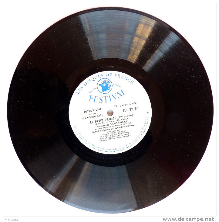 Disque Vinyle 33T 25 Cm LE PETIT PRINCE Antoine De Saint-Exupéry (2) - FESTIVAL FLD 22 M 1954 Gérard Philipe - Disques & CD