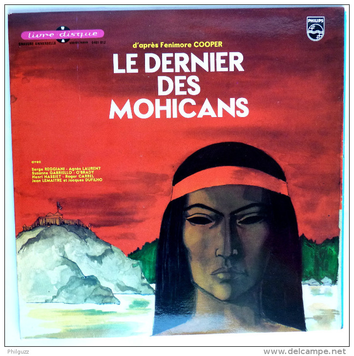 Disque Vinyle 33T 25 Cm LE DERNIER DES MOHICANS Serge Reggiani - PHILIPS PG 190 1960 ILLUSTRATIONS LAUTHE - Platen & CD