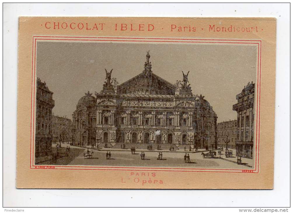 Chromo - Chocolat Ibled, Paris Mondicourt - L'opéra - Ibled