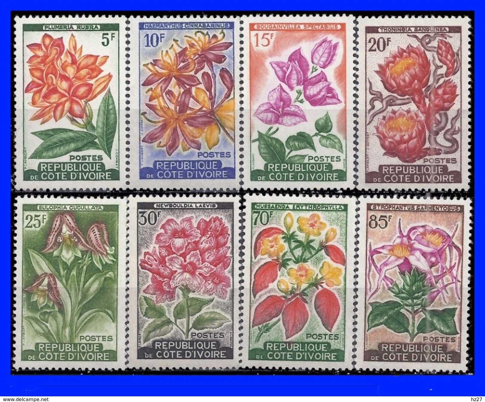 Côte D´Ivoire  N°192A à 198 . Série Des Fleurs Neufs** - Costa D'Avorio (1960-...)