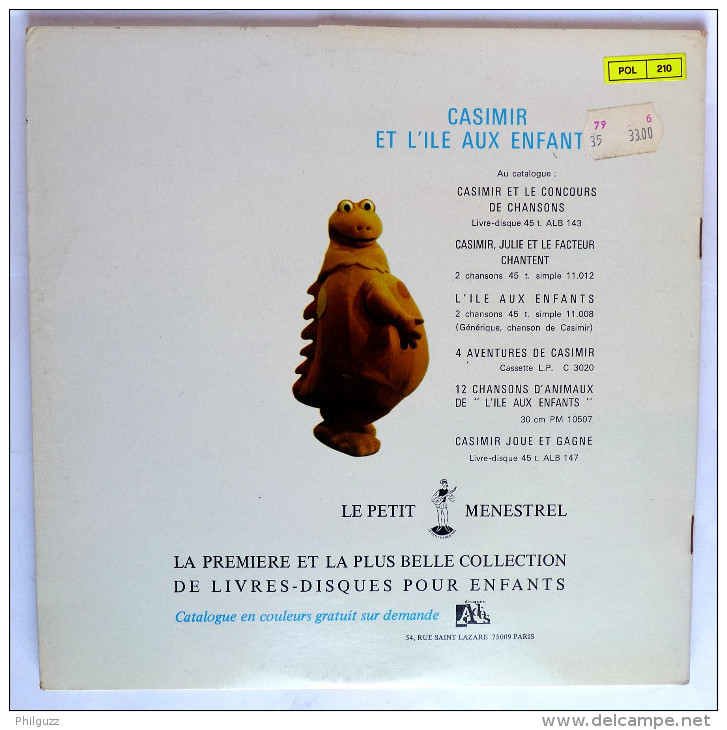 Disque Vinyle 33T 25 Cm CASIMIR L'ÎLE AUX ENFANTS TF1 (1) - ADES ALB 375 1975 ILLUSTRATIONS ANNE HOFER - Platen & CD