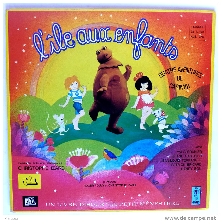 Disque Vinyle 33T 25 Cm CASIMIR L'ÎLE AUX ENFANTS TF1 (2) - ADES ALB 375 1975 ILLUSTRATIONS ANNE HOFER - Platen & CD