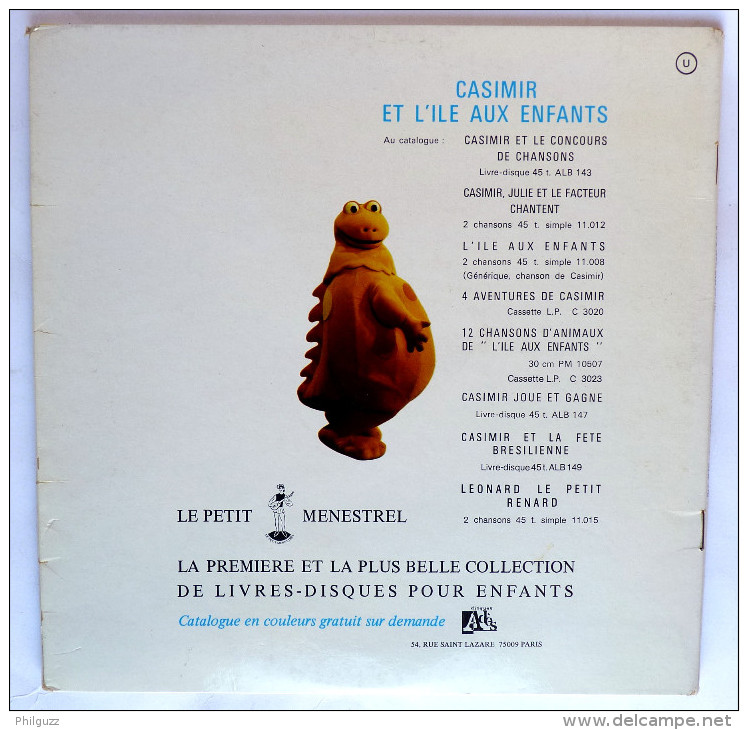 Disque Vinyle 33T 25 Cm CASIMIR L'ÎLE AUX ENFANTS TF1 (2) - ADES ALB 375 1975 ILLUSTRATIONS ANNE HOFER - Platen & CD