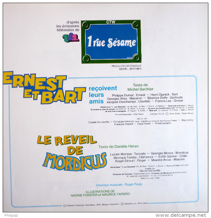 Disque Vinyle 33T 25 Cm 1 Rue Sesame - VIVE LA RUE SESAME ADES ALB 390 1978 - Platen & CD