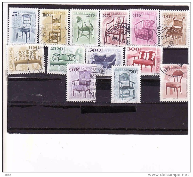 2000-2006,Hongrie - Ungarn-Hungary, ANTIKE MÖBEL - ANTIQUE FURNITURE, Chair, Chaise,Fleisch, - Used Stamps