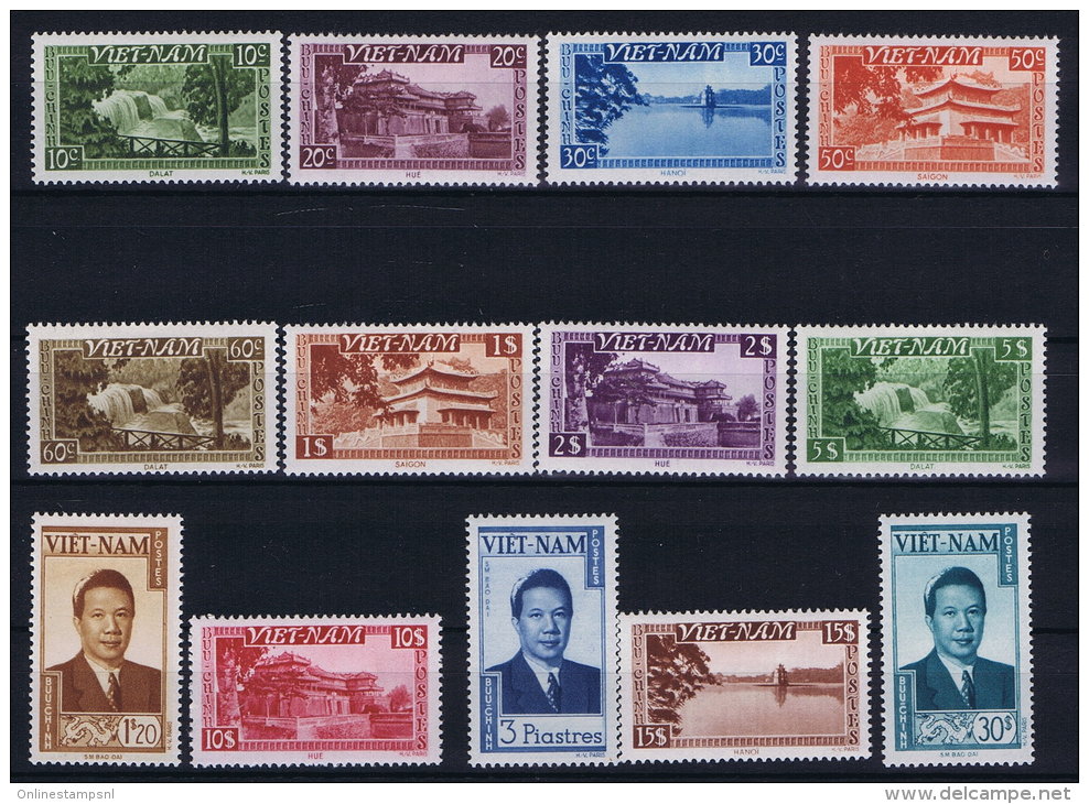 Vietnam INDEPENDENT STATE 1951 Mi 61 - 73 Scott 1 - 13   MH/* Avec  Charnière - Vietnam