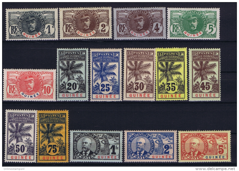 Guinee Yv Nr  33 - 47 MH/* Avec  Charnière - Unused Stamps