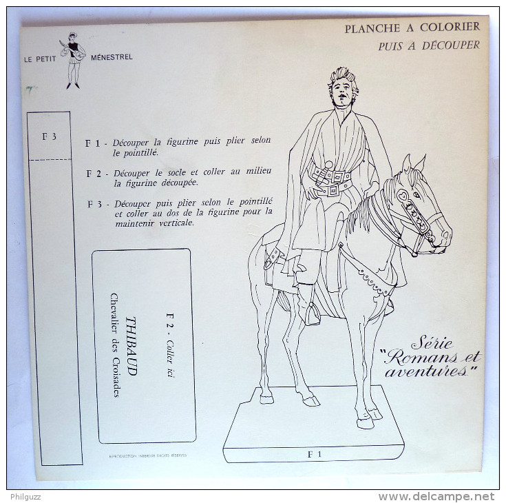 RARE Disque Vinyle 33T 25 Cm THIBAUD DES CROISADES (2) A Laurence - ORTF ADES ALB 325 1970 + PLANCHE A COLOR & DECOUPER - Dischi & CD