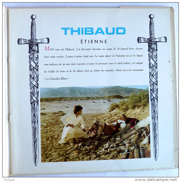 RARE Disque Vinyle 33T 25 Cm THIBAUD DES CROISADES (3) A Laurence - ORTF ADES ALB 325 1970 AVEC PLANCHE COLOR & DECOUPER - Disques & CD