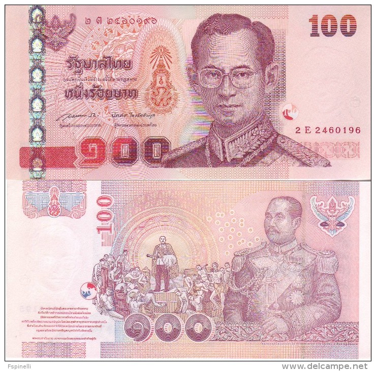 THAILAND  New 100 Baht    New Signature   New Reverse    UNC - Tailandia