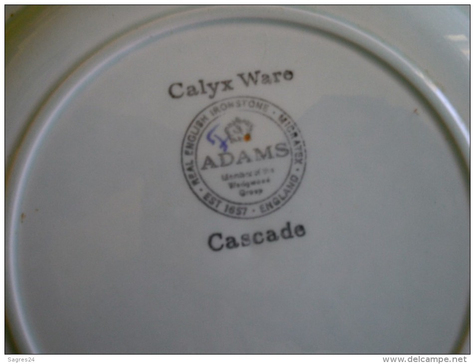 Vintage Adams Calyx Ware Cascade Dessert Plate 8" - Adams & Cooper