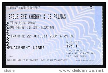 Ticket Concert Eagle Eyed Cherry + Gerald De Palmas - Carcassonne 2001 - Tickets De Concerts