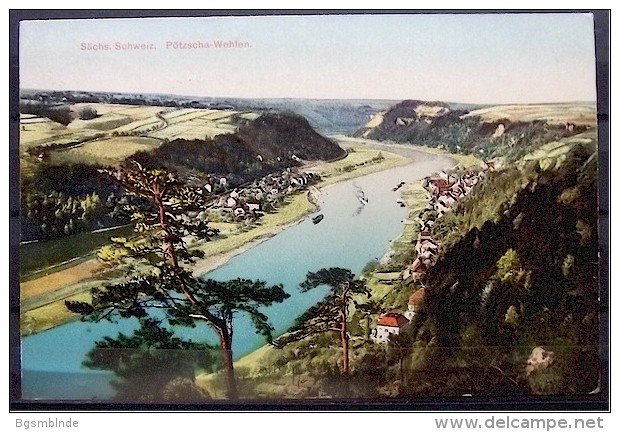 Alte Karte "Sächsische Schweiz - Pötscha-Wehlen"  Bastei 1940 - Bastei (sächs. Schweiz)