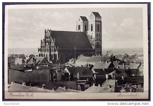 Alte Karte "PRENZLAU U.M. - Marienkirche"  1939 - Prenzlau