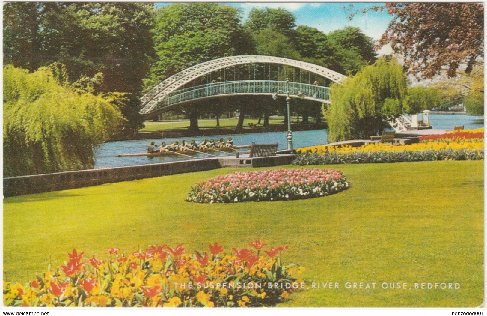 Suspension Bridge, River Great Ouse, Bedford, Bedfordshire. Unposted - Bedford