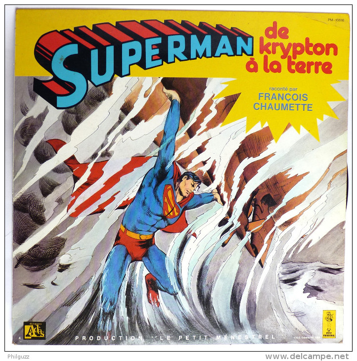 Disque Vinyle 33T SUPERMAN De Krypton à La Terre -  ADES PM 10516 1980 Pochette Nadine Forster - Disques & CD