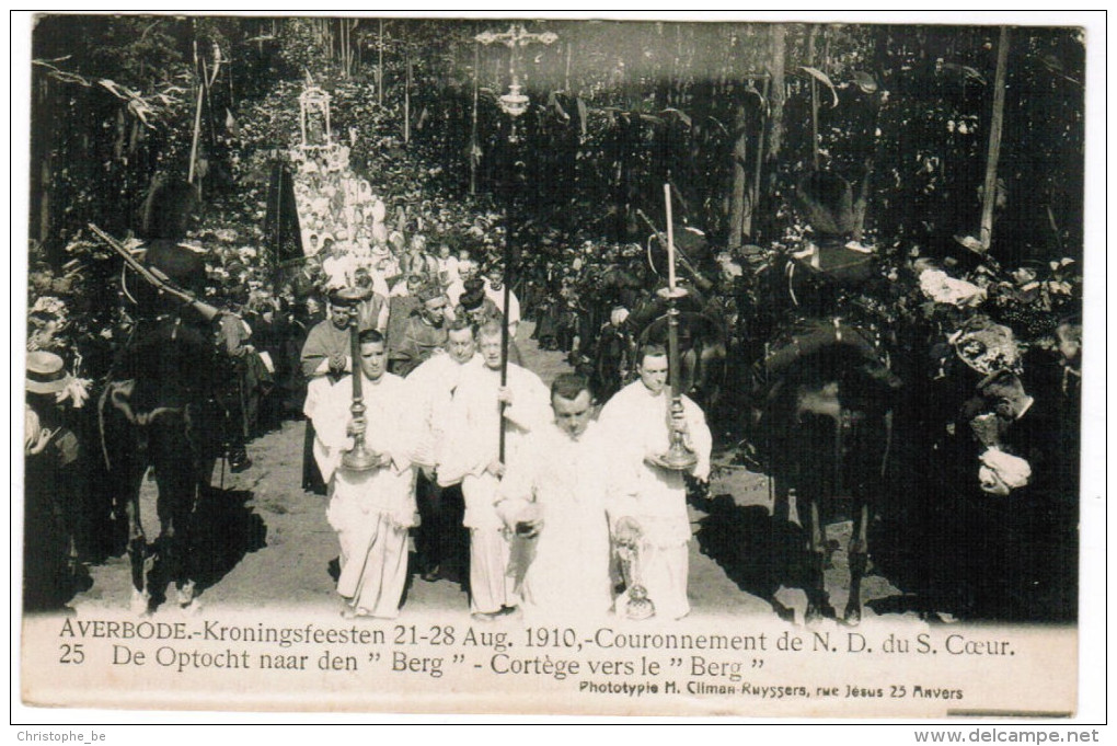 Averbode, Kroningsfeesten 21-28 Aug 1910, De Optocht Naar Den Berg (pk21656) - Scherpenheuvel-Zichem