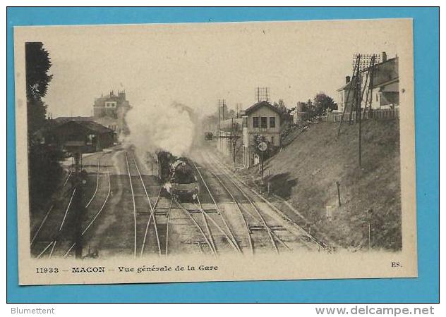 CPA 11933 - Chemin De Fer Train Vu Générale De La Gare MACON 71 - Macon