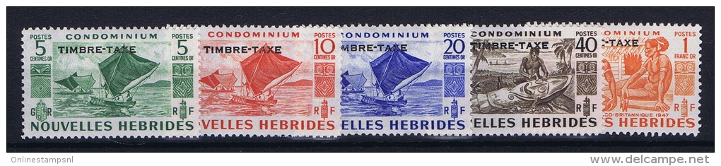 Nouvelles Hebrides  Yv Nr  Taxe 26 - 30 MH/* Avec  Charnière 1953 - Nuovi