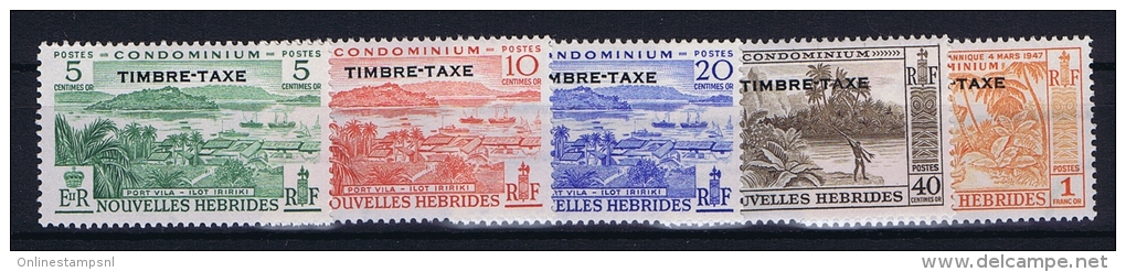 Nouvelles Hebrides  Yv Nr  Taxe 36 - 40 MH/* Avec  Charnière 1957 - Neufs