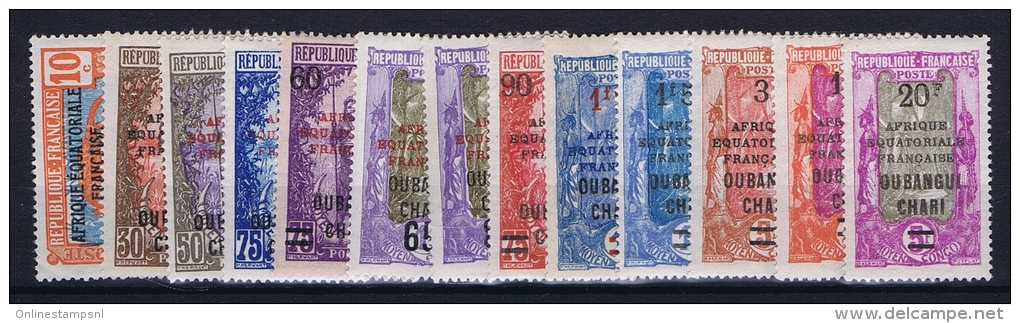 Oubangui-Chari Yv Nr 63 - 74  MH/* Avec  Charnière - Unused Stamps