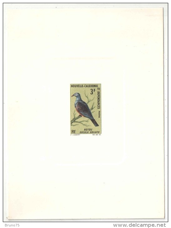 NOUVELLE-CALEDONIE - 2 Épreuves De Luxe 330-331 ** - Oiseaux - 1966 - Sin Dentar, Pruebas De Impresión Y Variedades