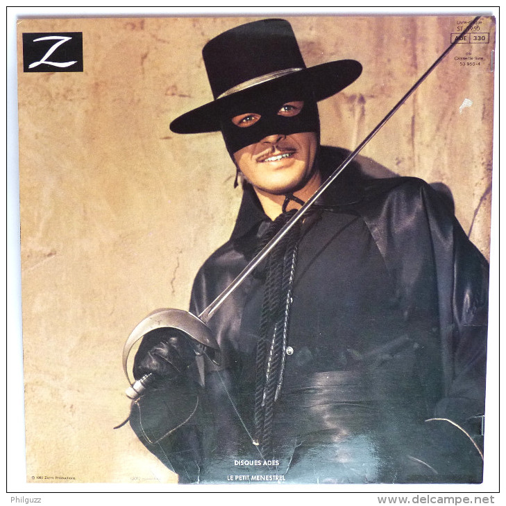 Disque Vinyle 33T Les Aventures De ZORRO WALT DISNEY Daniel Gélin - ADES ST 3950 1985 - Records