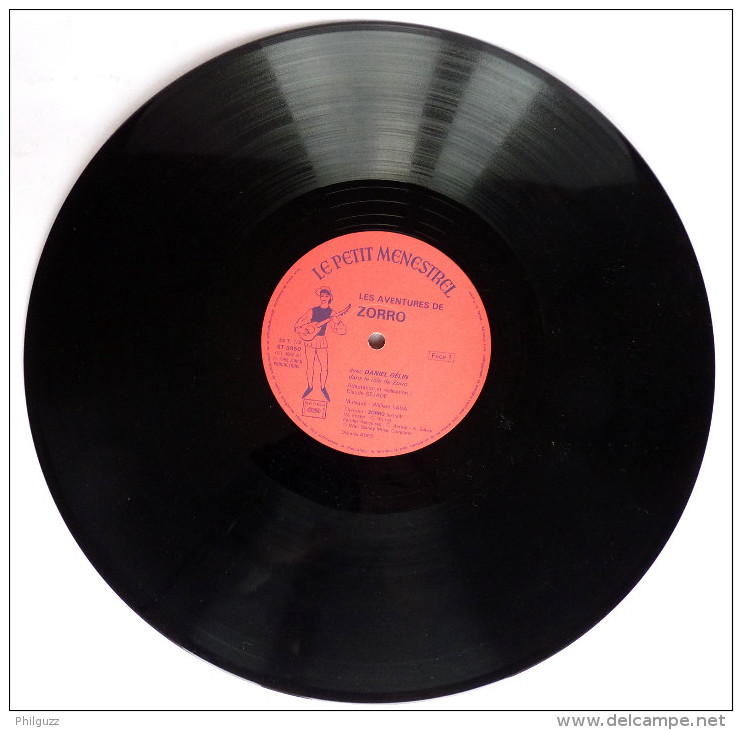 Disque Vinyle 33T Les Aventures De ZORRO WALT DISNEY Daniel Gélin - ADES ST 3950 1985 - Platen & CD