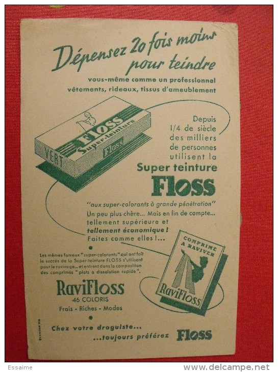 Buvard Teinture Floss. Ravifloss.  Vers 1950. - F