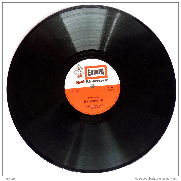 RARE Disque Vinyle 33T WILHELM BUSCH MAX UND MORITZ DER STRUWWELPETER - EUROPA E134 197? - Discos & CD