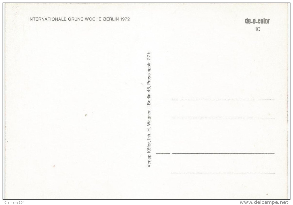 Berlin, Grüne Woche 1972 - Otros & Sin Clasificación
