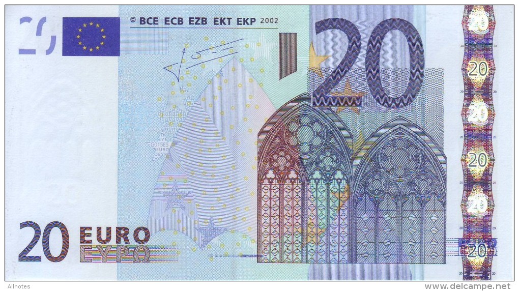 20 EURO  "P" OLANDA  Firma Trichet     G 015 E5   /  FDS - UNC - 20 Euro