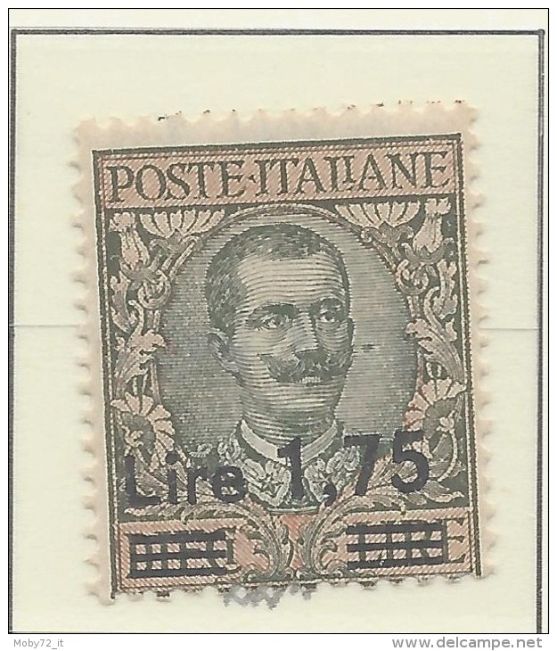 Italia - 1923/27 - Nuovo/new MH - Sovrastampati - Sass. N. 182 - Nuovi