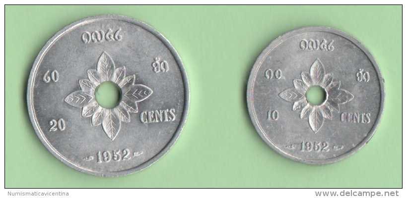 Laos 10 + 20 Cents 1952 - Laos