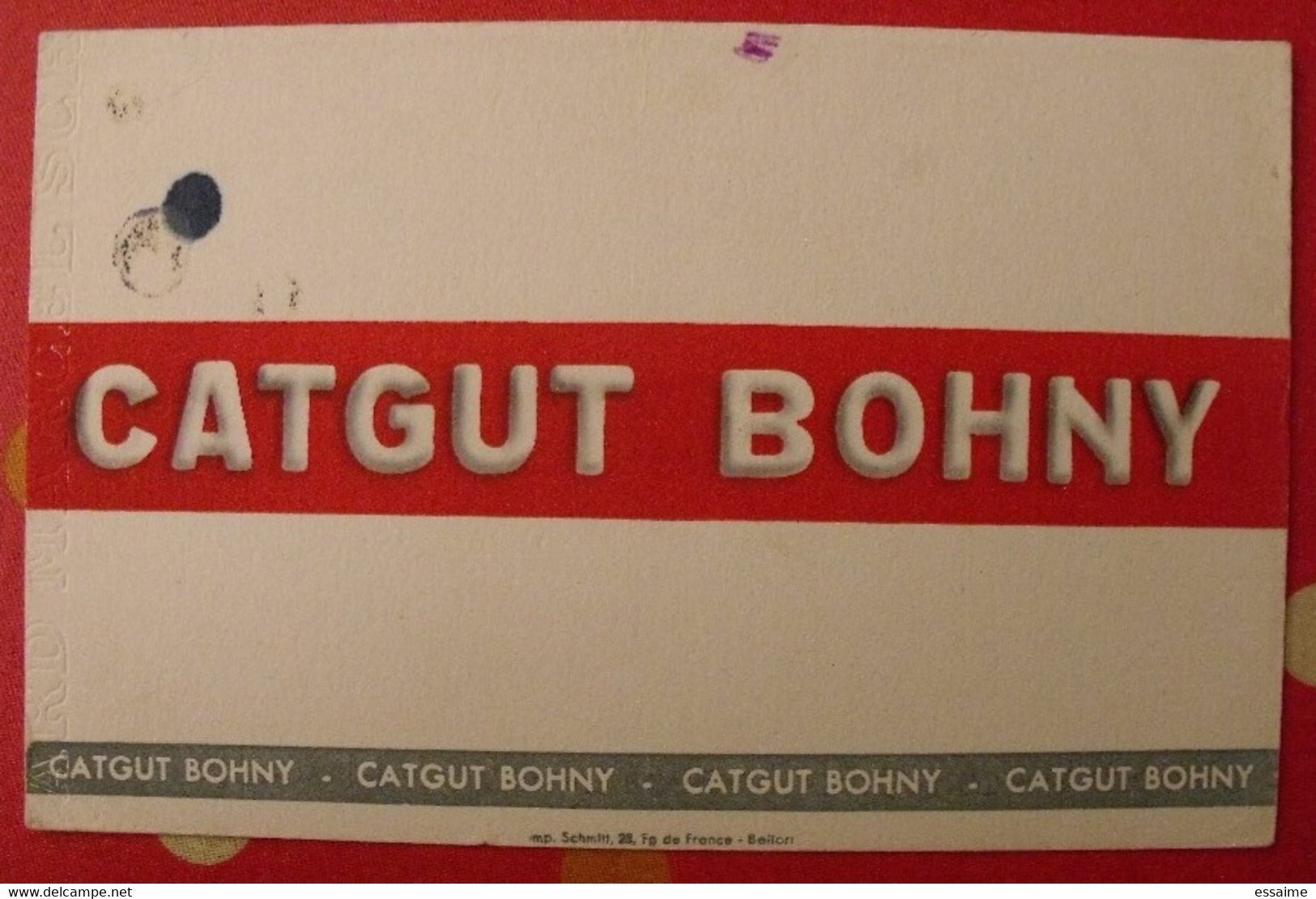 Buvard Catgut Bohny. Vers 1950 - C