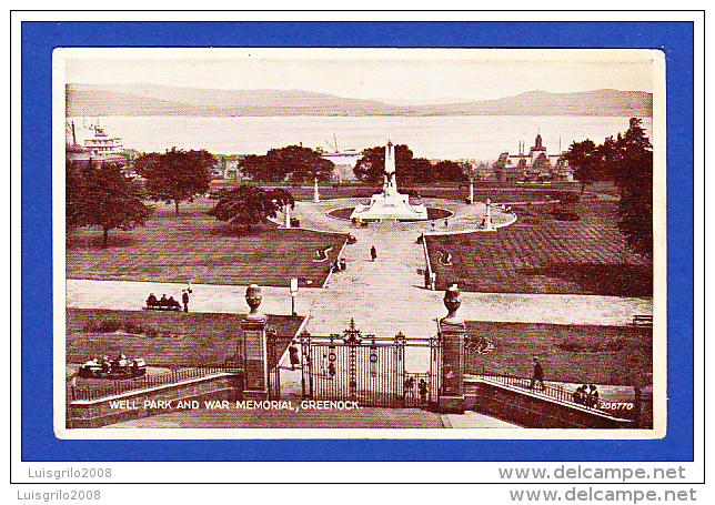 WELL PARK AND WAR MEMORIAL, GREENOCK - Renfrewshire