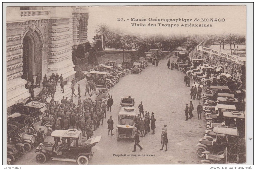 Monaco - Musée Océanographique - Visite Des Troupes Américaines - Editeur: Musée N° 20 - Oceanographic Museum