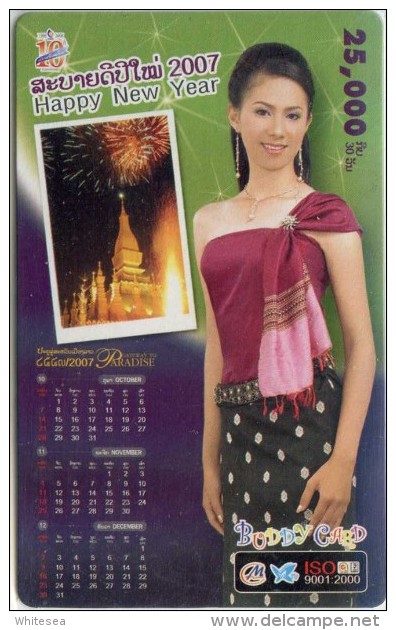 Mobilecard Laos - Kalender,calendar 2007 - Nice Lady,Frau,woman (6) - Laos