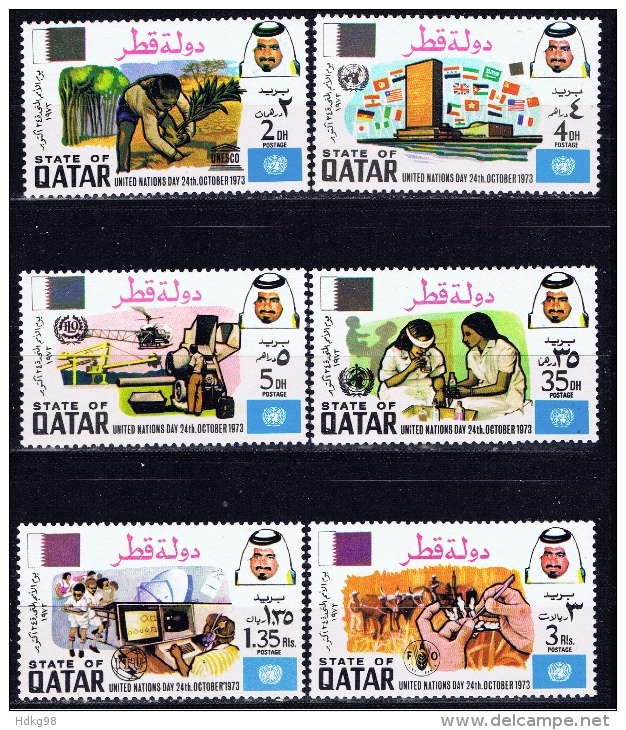 Q+ Qatar 1973 Mi 573-78 Mnh UNO - Qatar