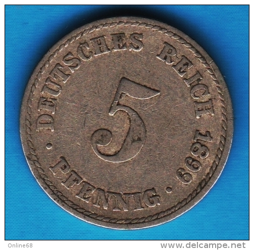 DEUTSCHES REICH 5 PFENNIG 1899 A