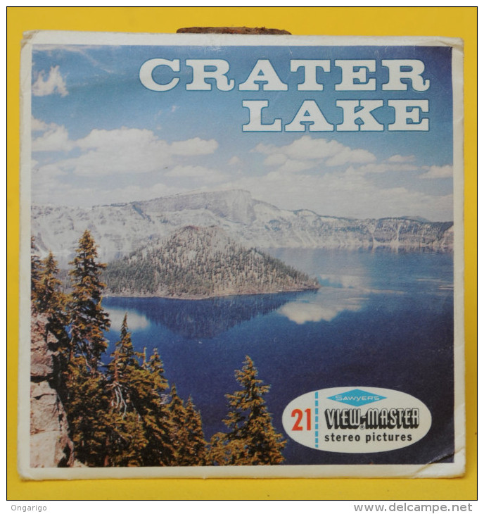 VIEW MASTER  POCHETTE DE 3 DISQUES  CRATER LAKE.    A 246 - Stereoscopes - Side-by-side Viewers