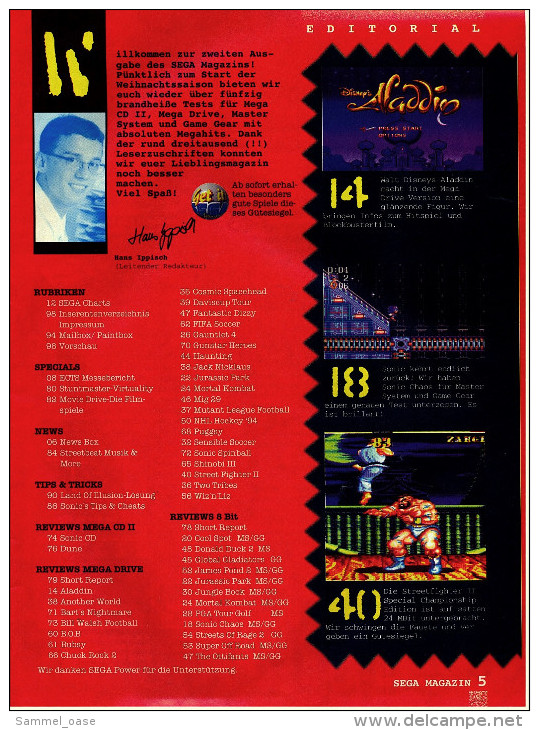 Zeitschrift  -  SEGA Magazin Nov. / Dez. 1993 - Informatique