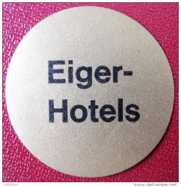 HOTEL MISC EIGER GRINDELWALD KUR BAD DEUTSCHLAND GERMANY MINI TAG DECAL STICKER LUGGAGE LABEL ETIQUETTE AUFKLEBER - Etiketten Van Hotels