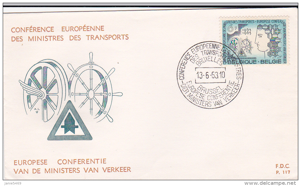 Belgium 1963 European Transport Ministers Conference FDC - 1961-1970