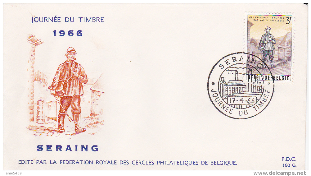 Belgium 1966 Stamp Day FDC - 1961-1970