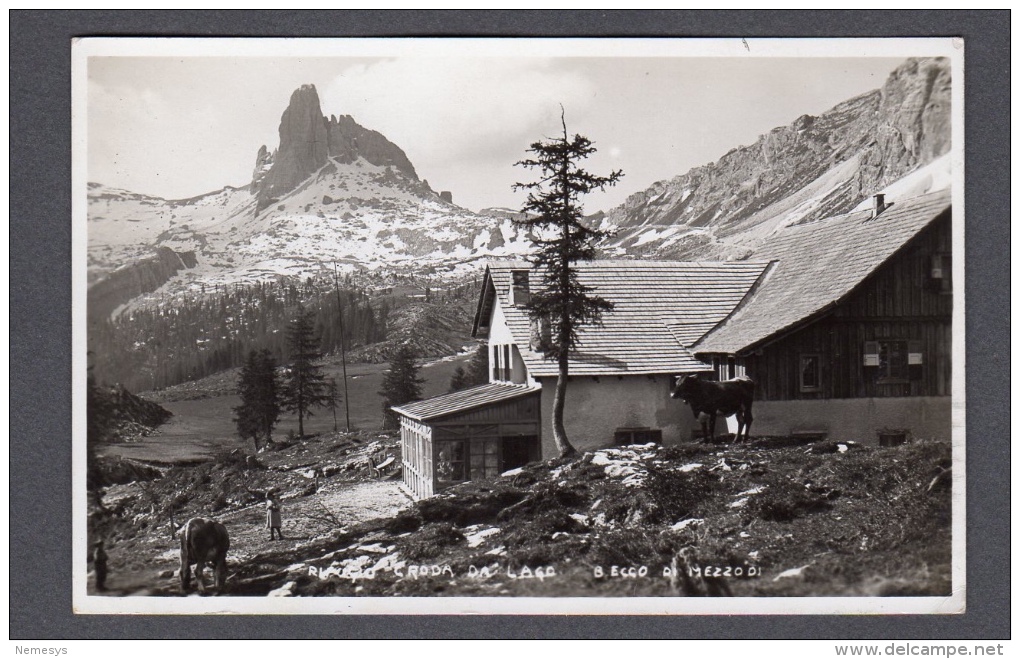 1932 RIFUGIO CRODA DA LAGO BECCO DI MEZZODI FP V SEE 2 SCANS ANNULLO CORTINA TIMBRO RIFUGIO - Belluno