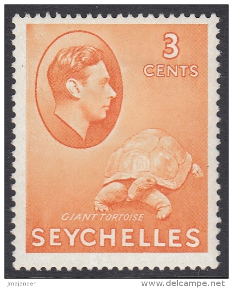 Seychelles 1938 George VI Definitive: Giant Tortoise. Mi 123 MH - Seychellen (...-1976)